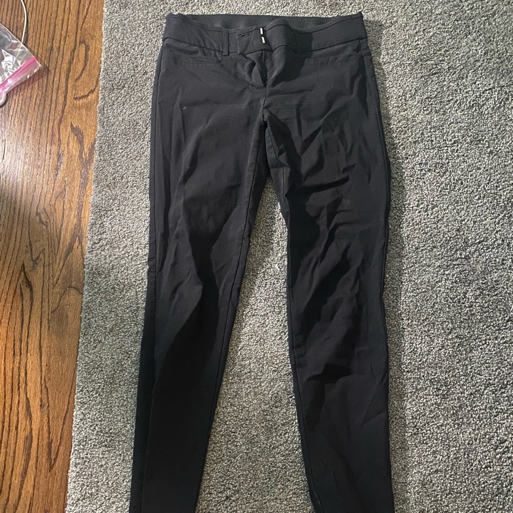 Candies Black Skinny Slacks (size: 3)